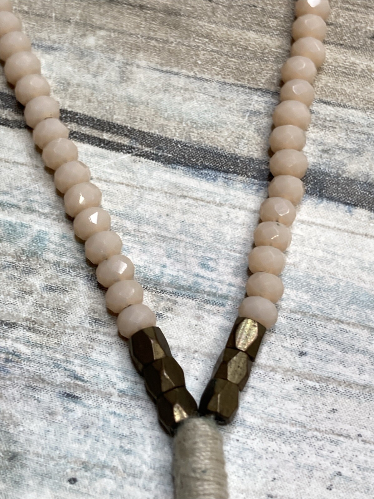 Dainty Crystals Beads Tassel Adjustable Necklace Cord Unbranded