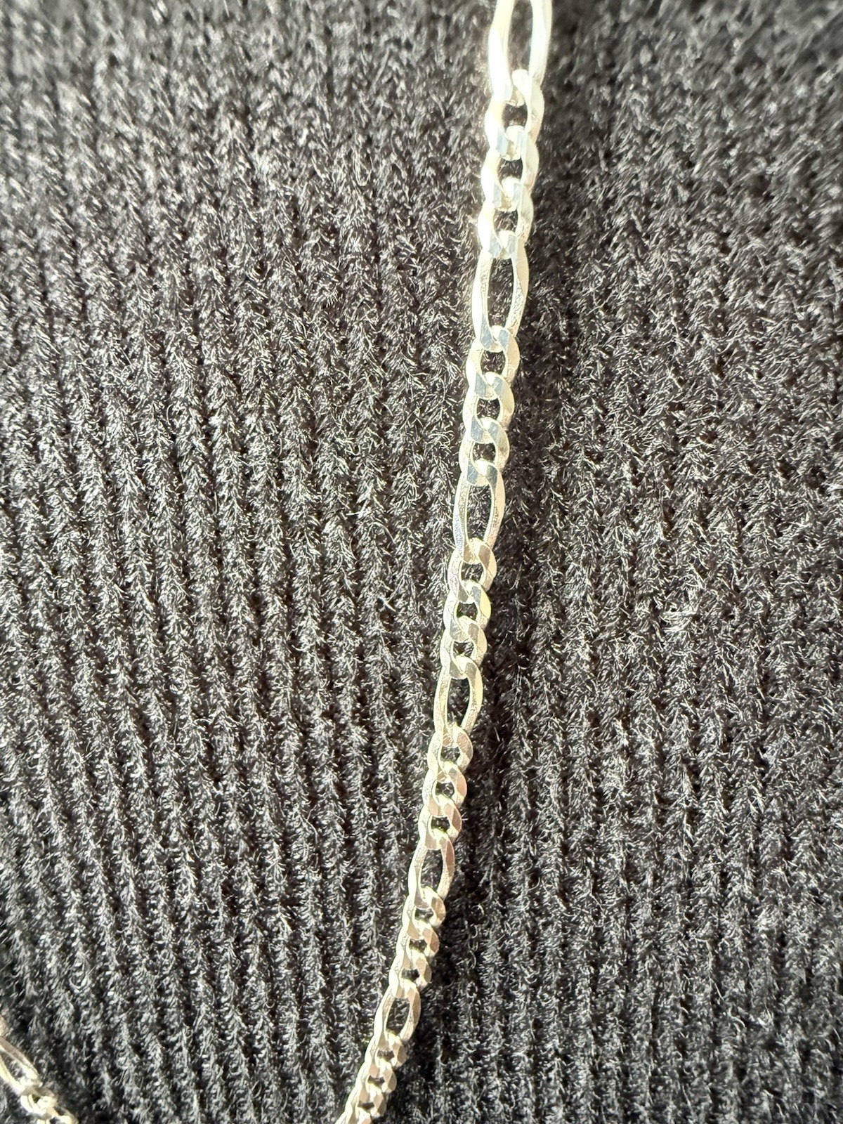 925 Italy Sterling Silver Figaro Chain 18” X 2.5mm