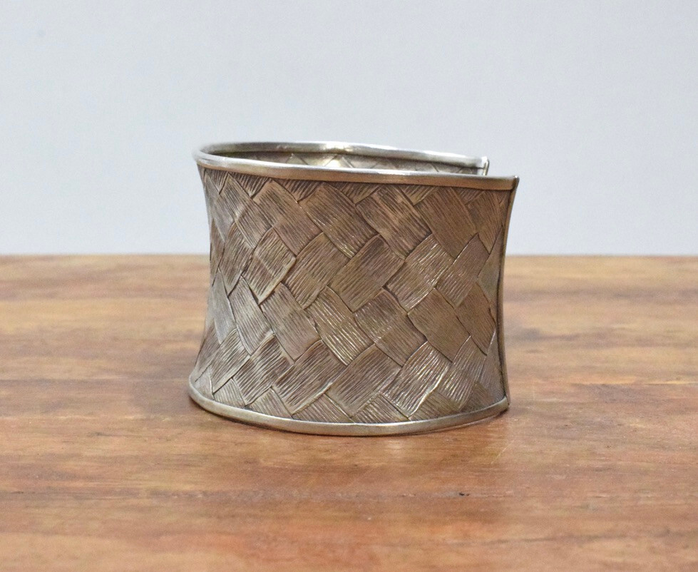 China Miao/Hmong Hill Tribe Sterling Silver Cuff Bracelet