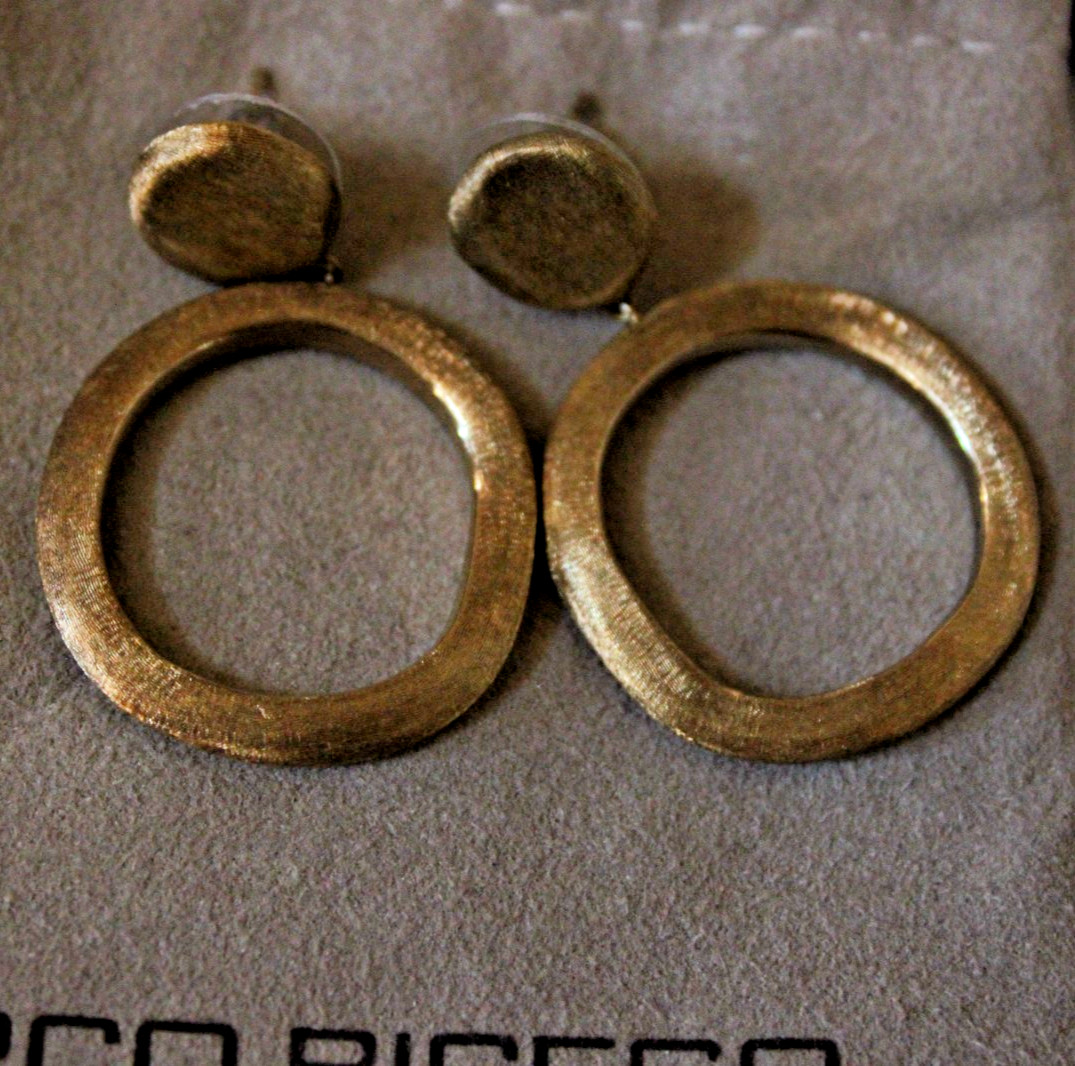 Marco Bicego 18k Gold Jaipur Circle Drop Earrings 8 grams