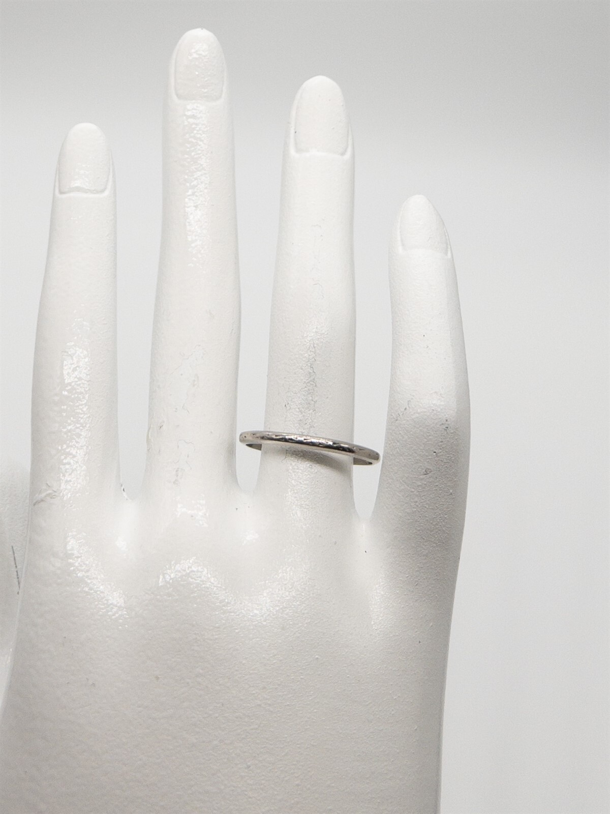 Vintage 1940s WW2 Signed W PALLADIUM Eternity Band Ring SZ 9.5