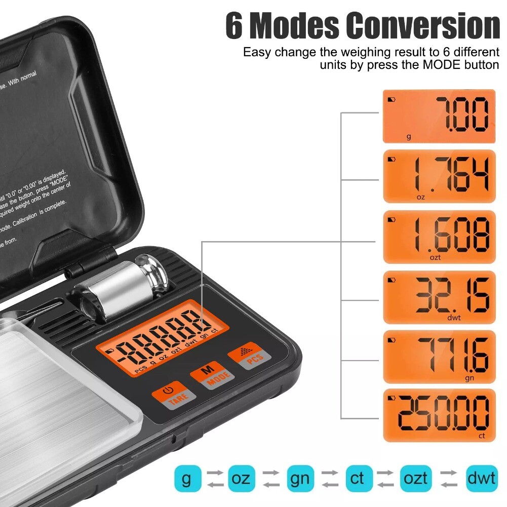 50g/0.001g 200g/0.01g High Precision Mini Digital Pocket Scale Jewellery Scales