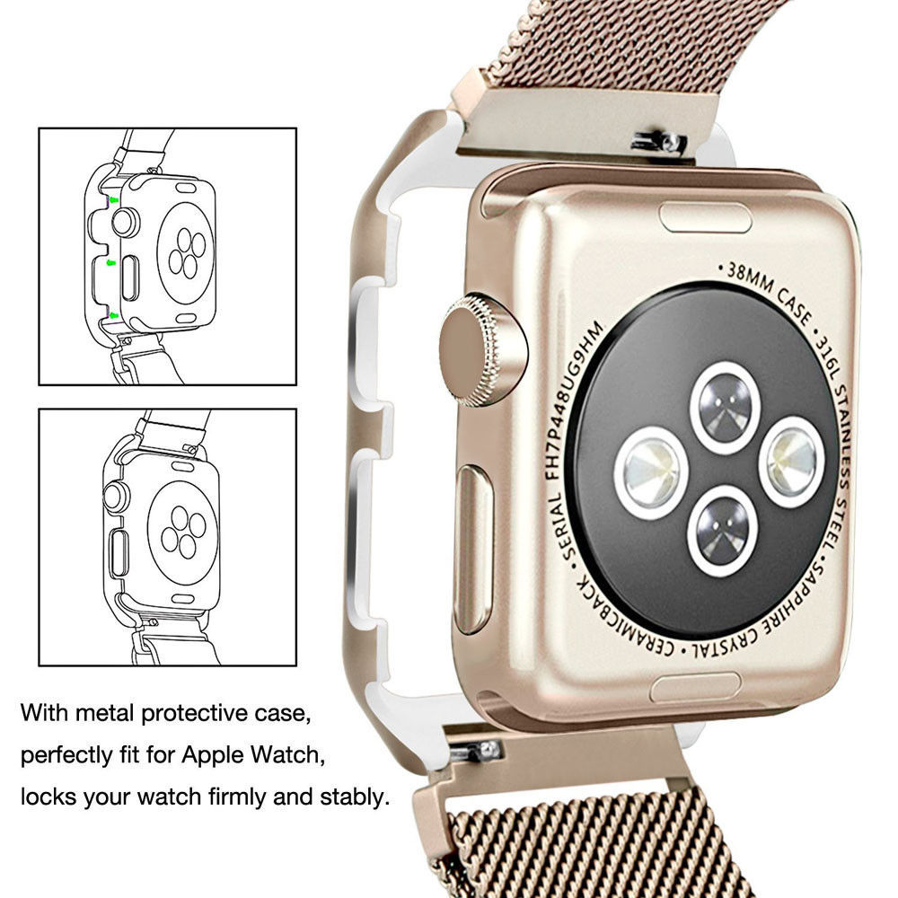 For Apple Watch Series 4 Milanese Stainless Steel Watch Band Strap 40 / 44mm