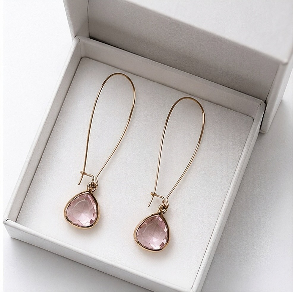 Avon Modern Pink Loop Earrings New In Original Box Fast Shipping