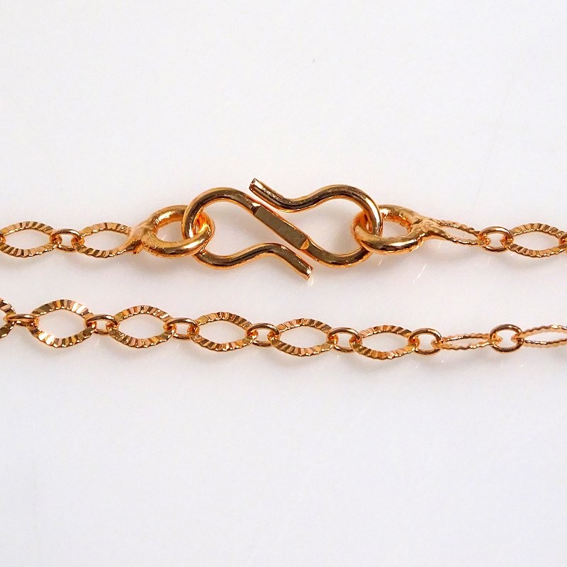 Pure Solid Copper Cube Chain Design Wire Wrapping Antique Necklace Copper PG 02