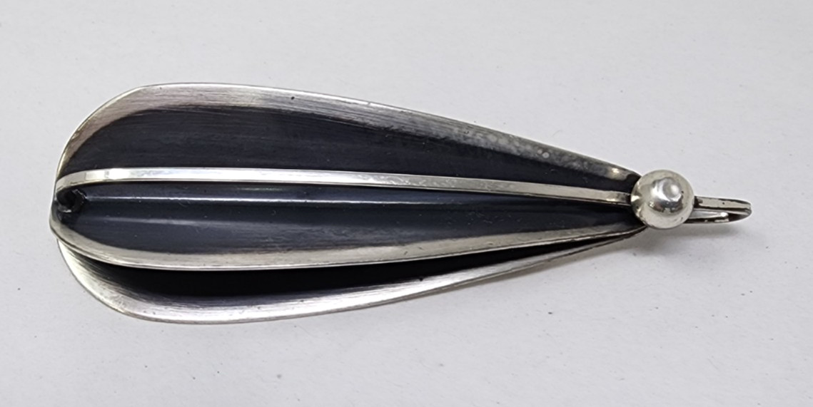 Vintage ORB Otto Robert Bade Sterling Silver Modernist Brooch / Pin 30.6 grams