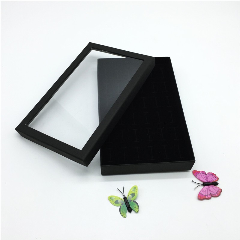 Jewelry Ring Organizer Case Tray Display Holder Earring Velvet Storage Box;;