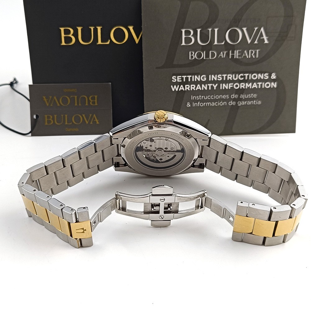 Men’s Bulova Surveyor 98A284 Silver-Gold Dial Two-Tone Stainless Automatic Watch