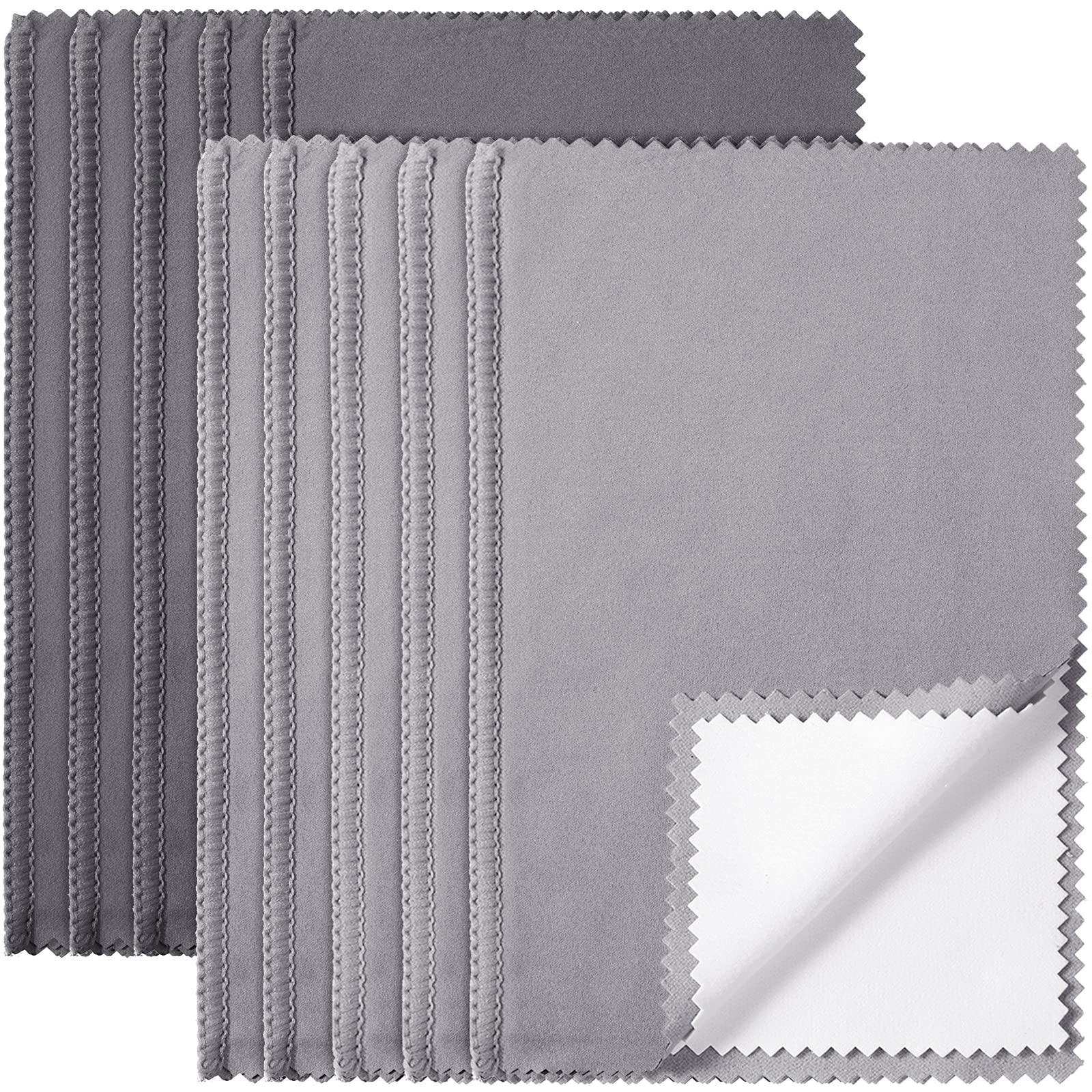 10 Pcs Silver Jewelry Polishing Cloths 6 x 8 inches Jewelry Cleaning Cloth St…