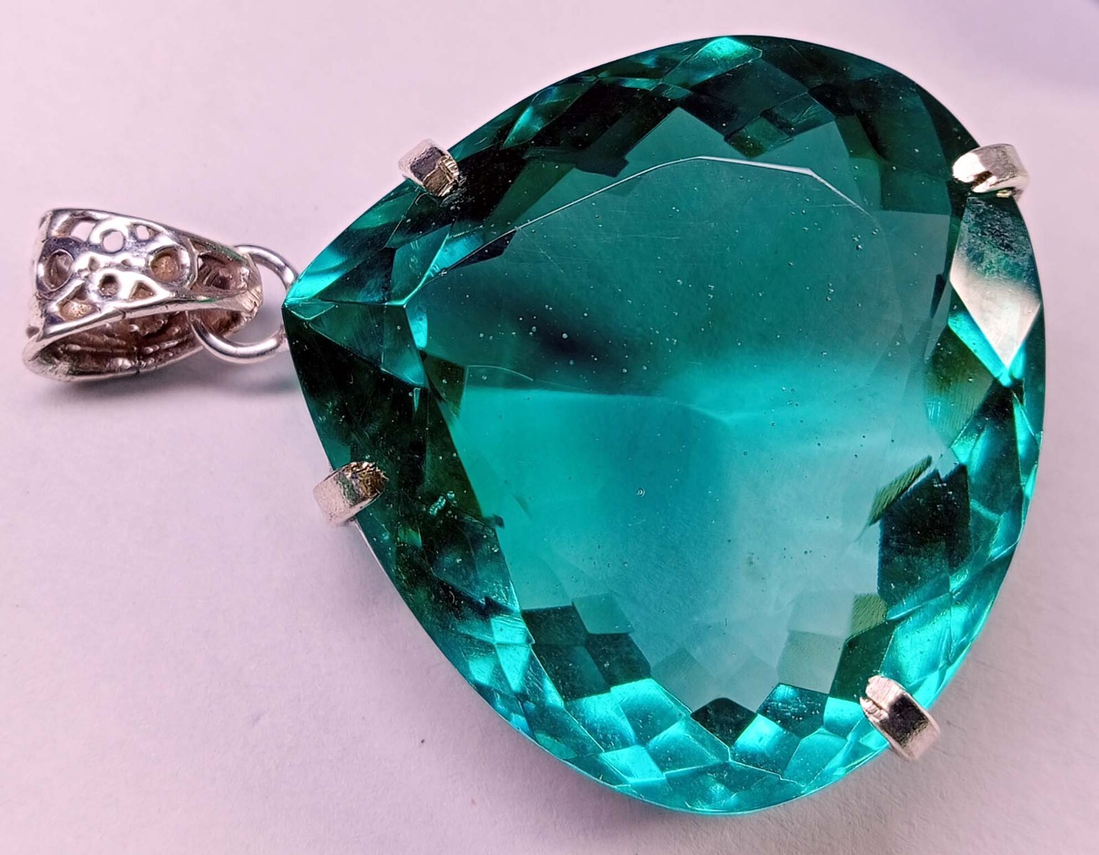 Pear Cut 134.05 Ct Green Topaz Pendant Natural Gemstone EGL Certified PD022