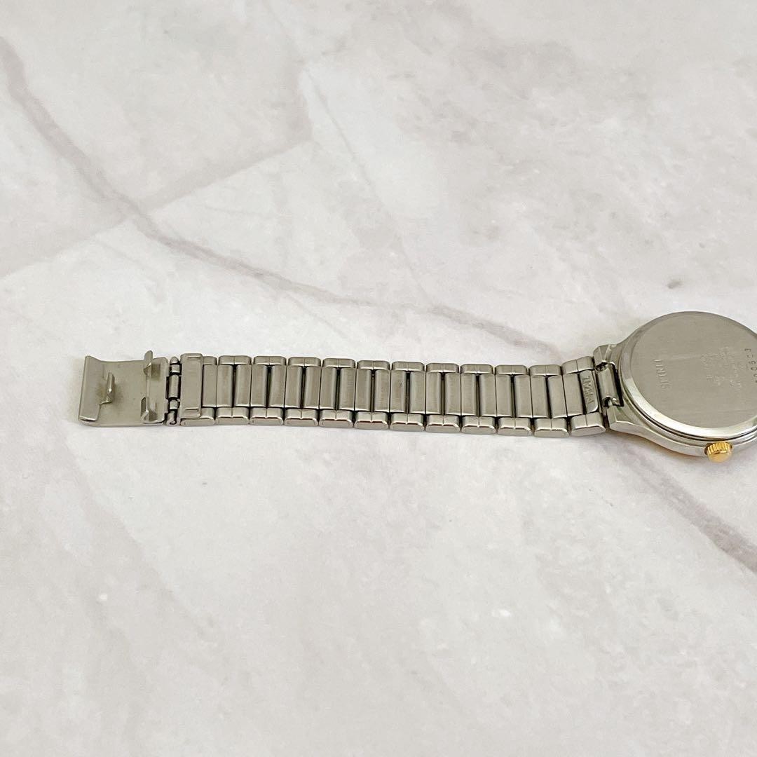 New battery included. SEIKO Spirit women’s gold and white combination watch.