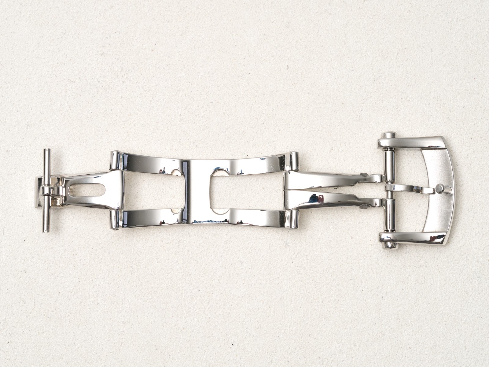 Zenith 18mm Deployment Buckle Clasp Steel Double Fold Over with Tang Buckle