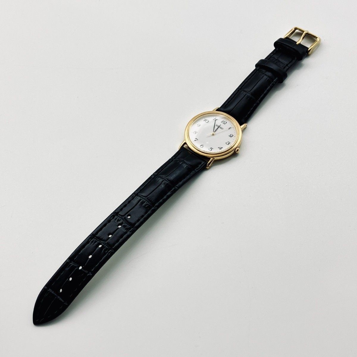Working SEIKO 7N01 0BH0 Watch Men’s Ladies’ Gold Color White Dial Round Quartz