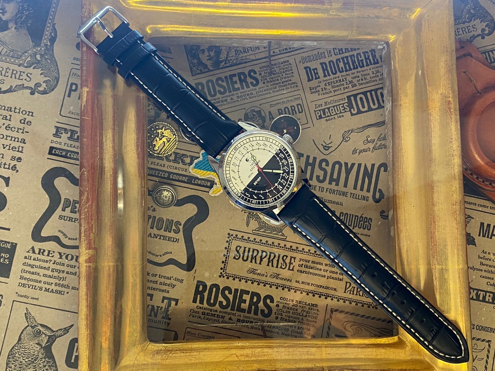 Vintage Watch Raketa 24h Sputnik Mechanical Wrist Men’s Russian Soviet USSR Day