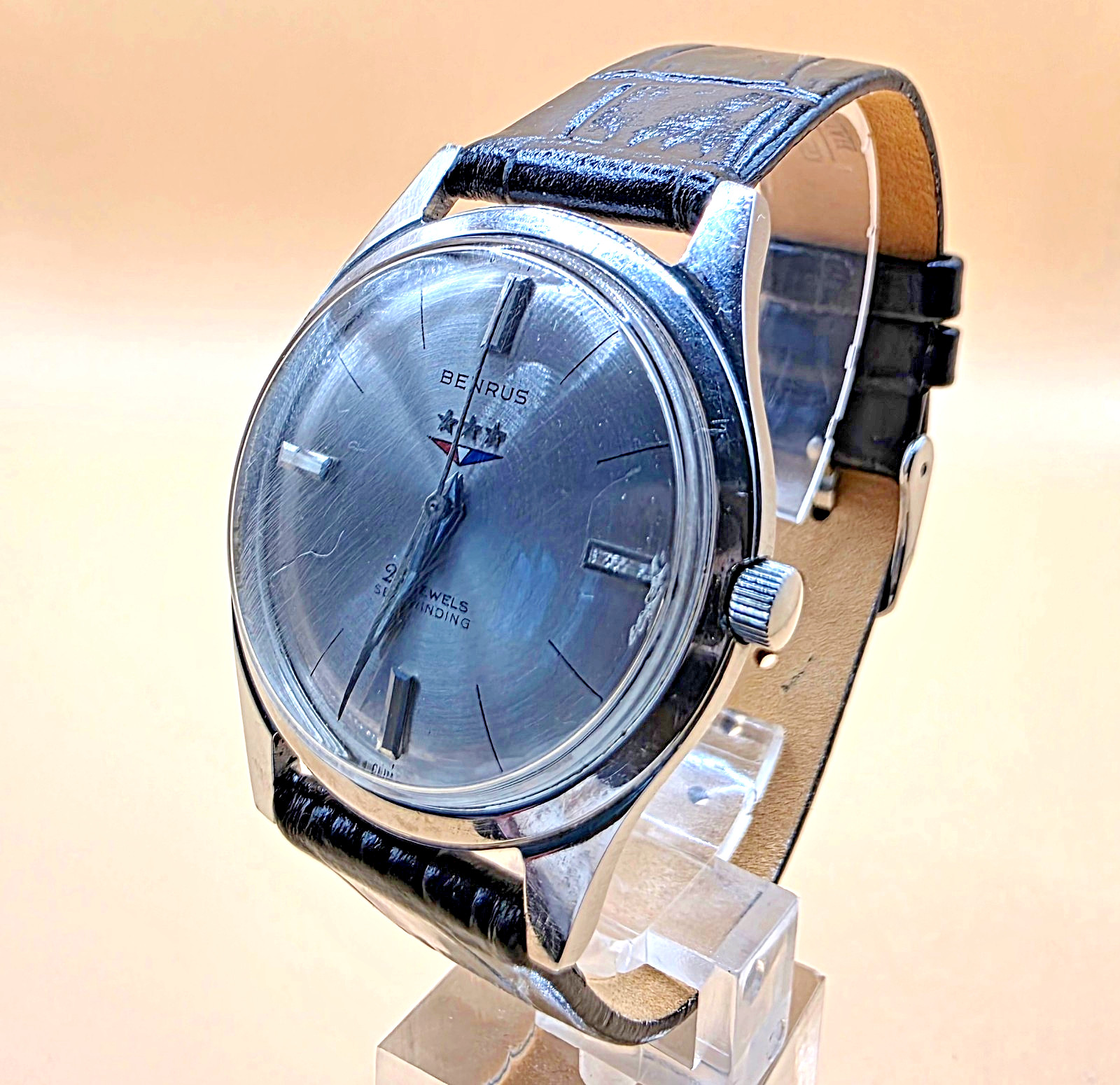 VTG Rare BENRUS Military EH-42 Automatic 3 Star Swiss Men’s Watch Works