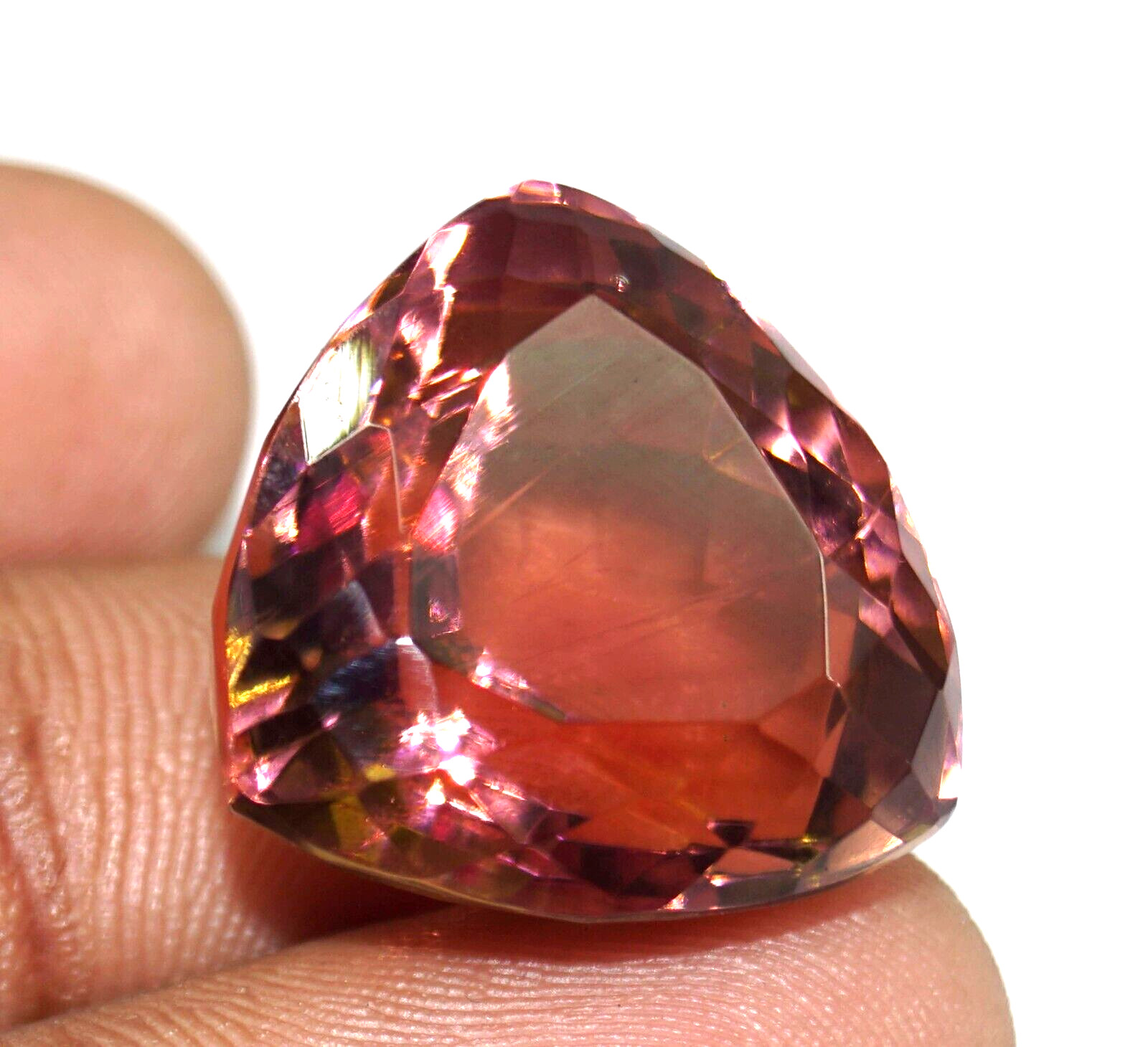Natural 16.50 Ct Bi – Color Changing Andalusite Certified Cushion Loose Gemstone