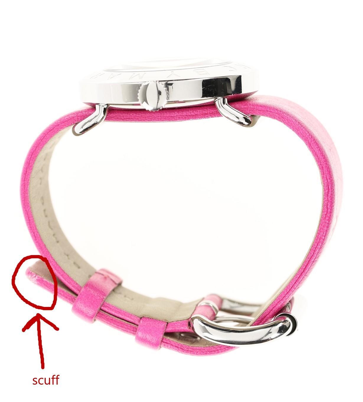 Marc by Marc Jacobs MBM1286 Ladies Watch Vivid Pink Leather Silver Amy 134554