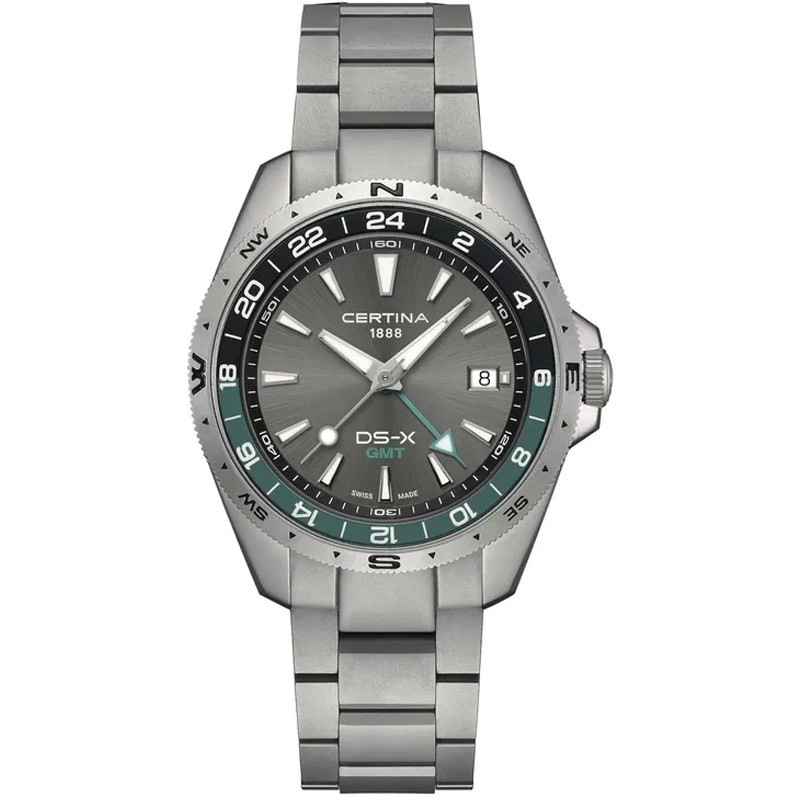 Certina DS-X GMT 41.2mm Grey Dial Men’s Watch C0474521108100