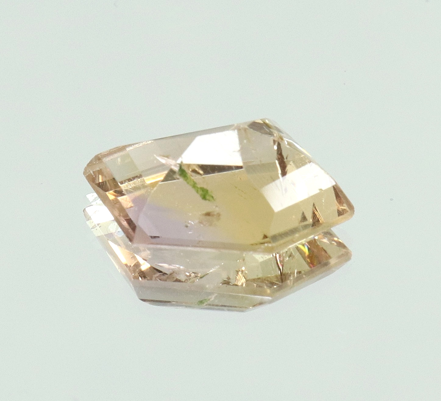 Natural Bolivia Ametrine Bi-Color 6.45 Ct Untreated Certified Loose Gemstone
