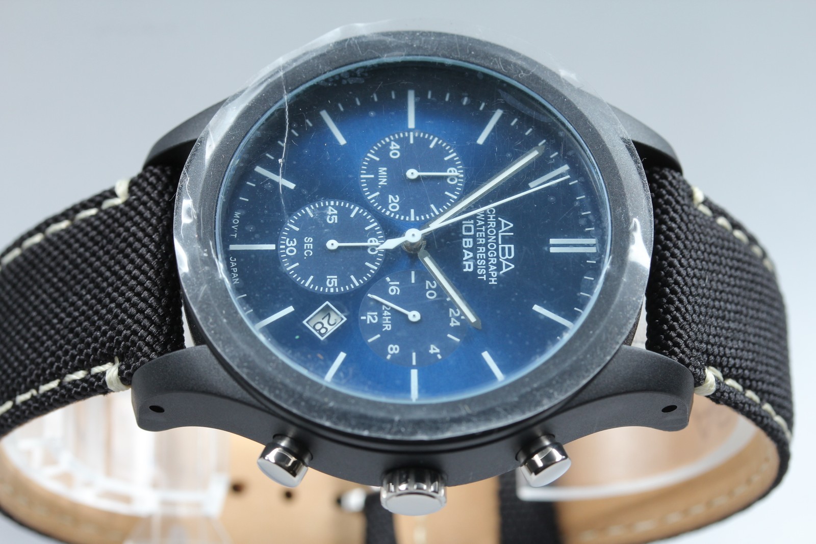 [Top MINT] Seiko Alba VD53-X347 Blue Dial Chronograph Date Quartz Men’s Watch