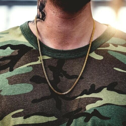 Men’s Fransco Box Chain 2mm to 6mm 16″ to 30″ Gold Plated Hip Hop Jewelry