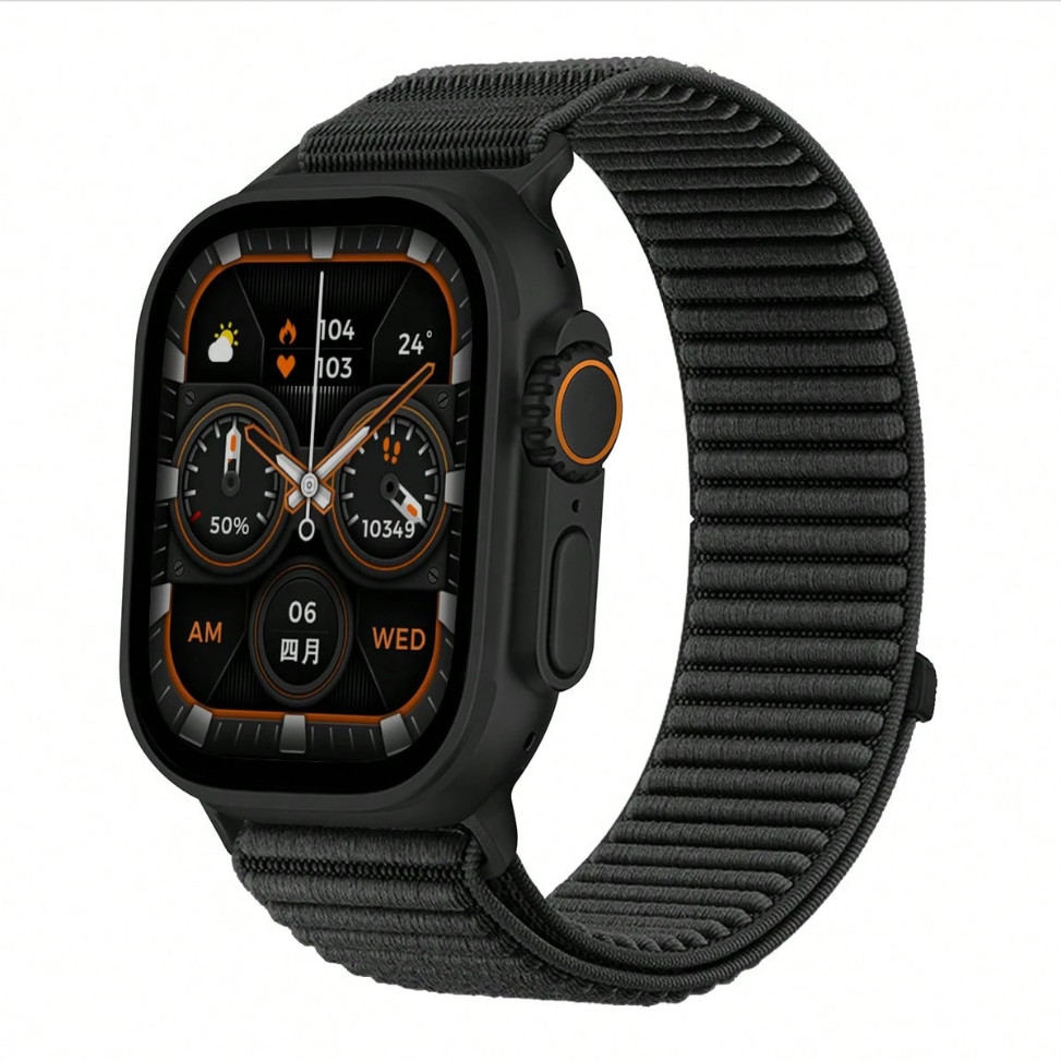 Woven Nylon Sport Band For Apple Watch Ultra 2 49mm 46mm 45mm 44mm Strap Loop