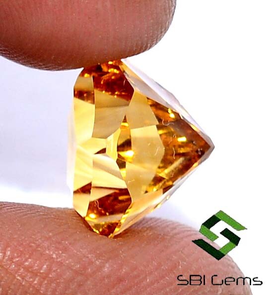 Natural Citrine Fancy Star Shape Concave Cut 13×13 mm 8.39 Cts Loose Gemstone