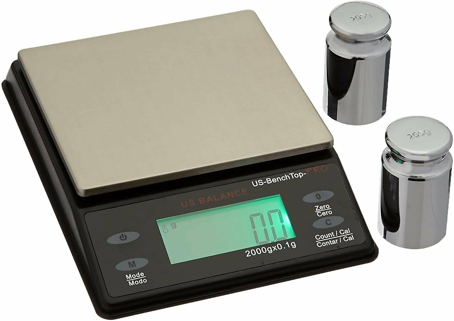 2000g x 0.1g Table Top Digital Scale Gold Herb Gems Gram Oz Calibration Weight