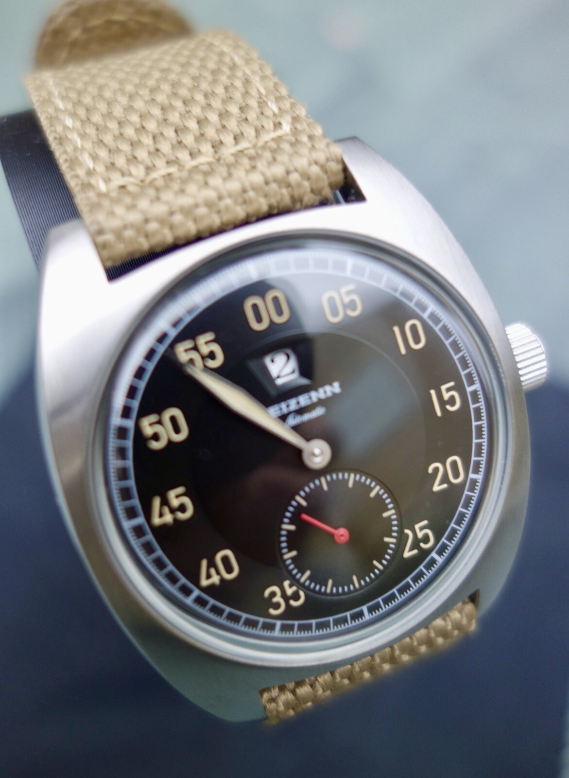 Mint Merkur 38mm Seagull ST1712 Auto Jumping Hour Military Style Field Watch