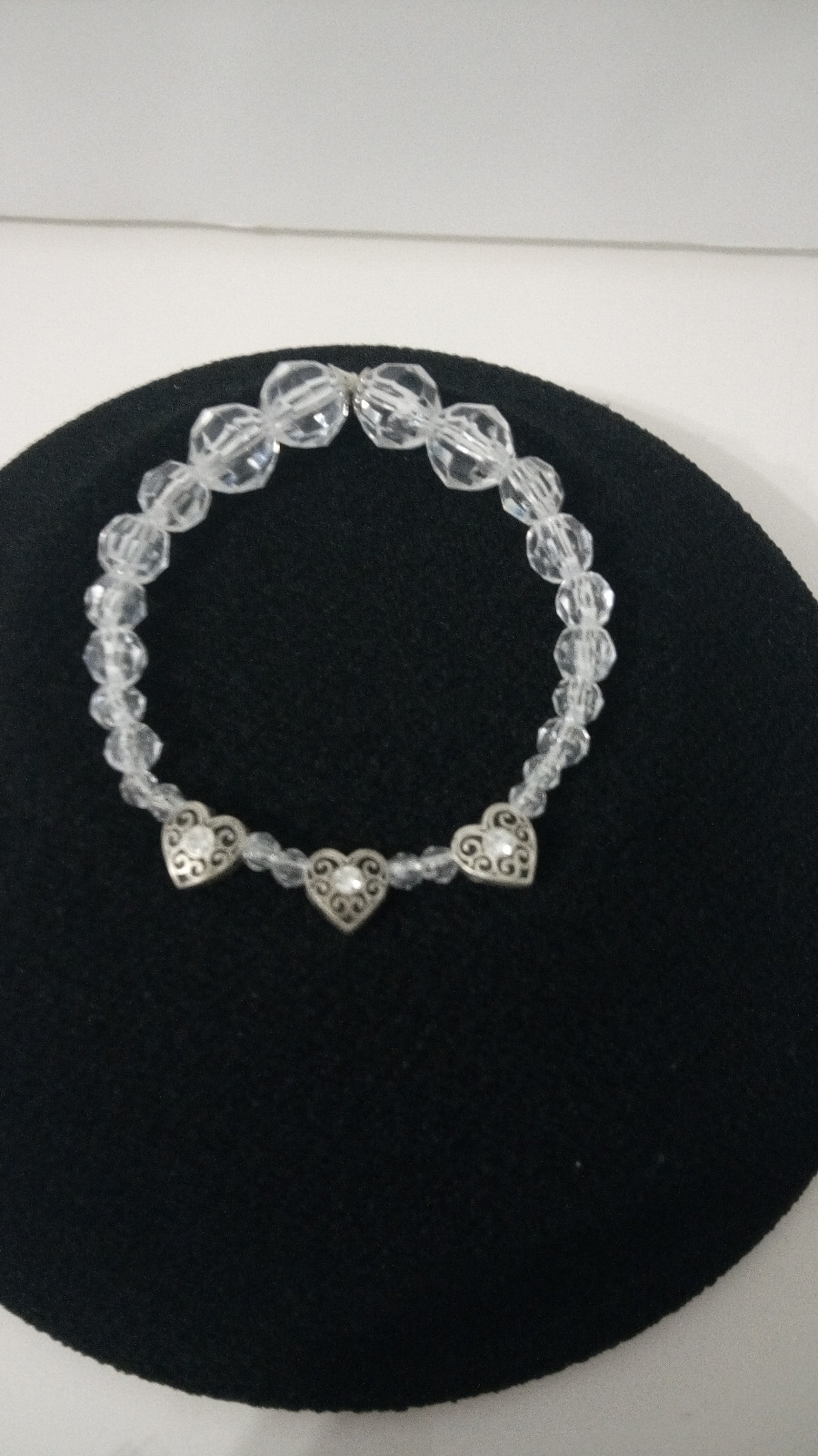 Nice handmade dangle necklace and heart motif bracelet for costume/dress up