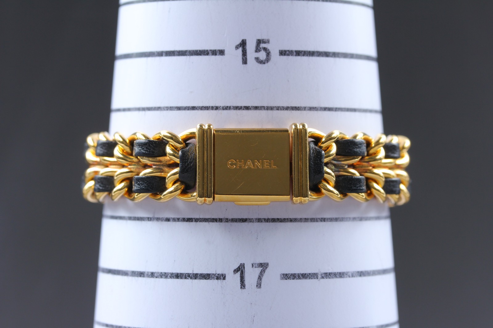 Near MINT CHANEL Premiere L H0001 Black Bracelet Quartz 20mm Women’s Watch JAPAN