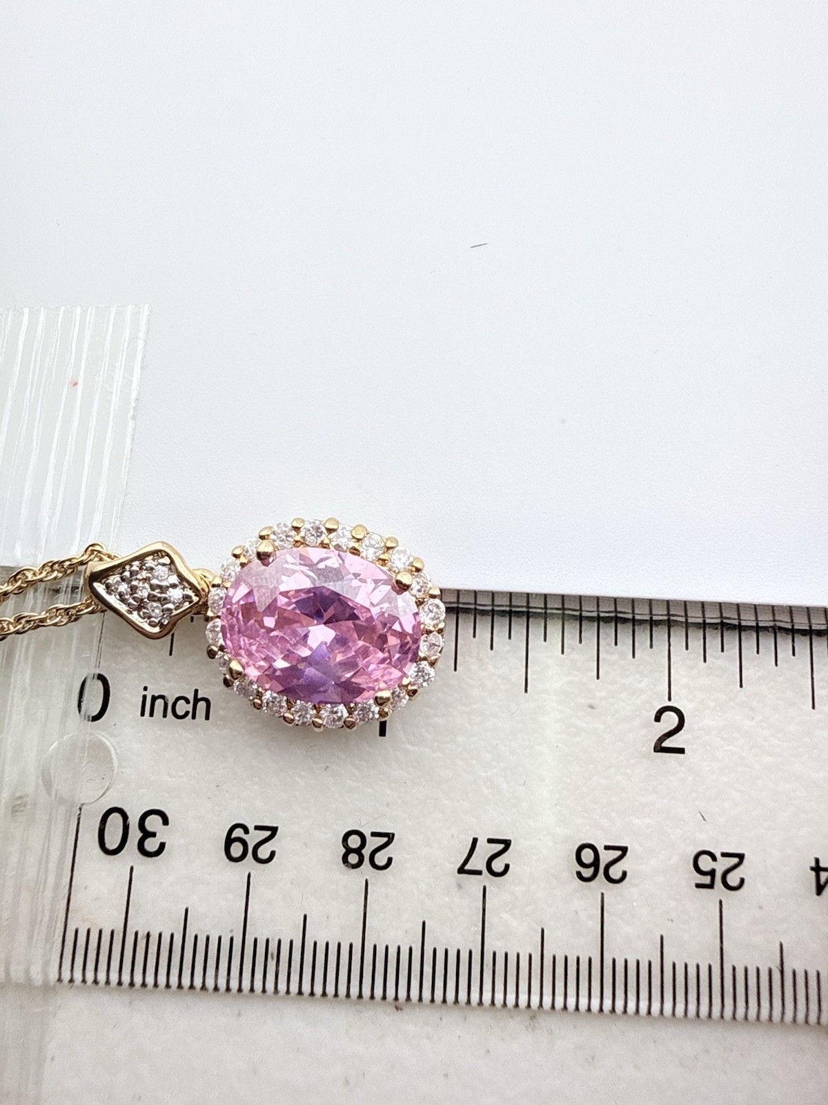 CAMROSE & KROSS JBK GOLDTONE LAB KUNZITE OVAL EARRINGS NECKLACE & RING K201E
