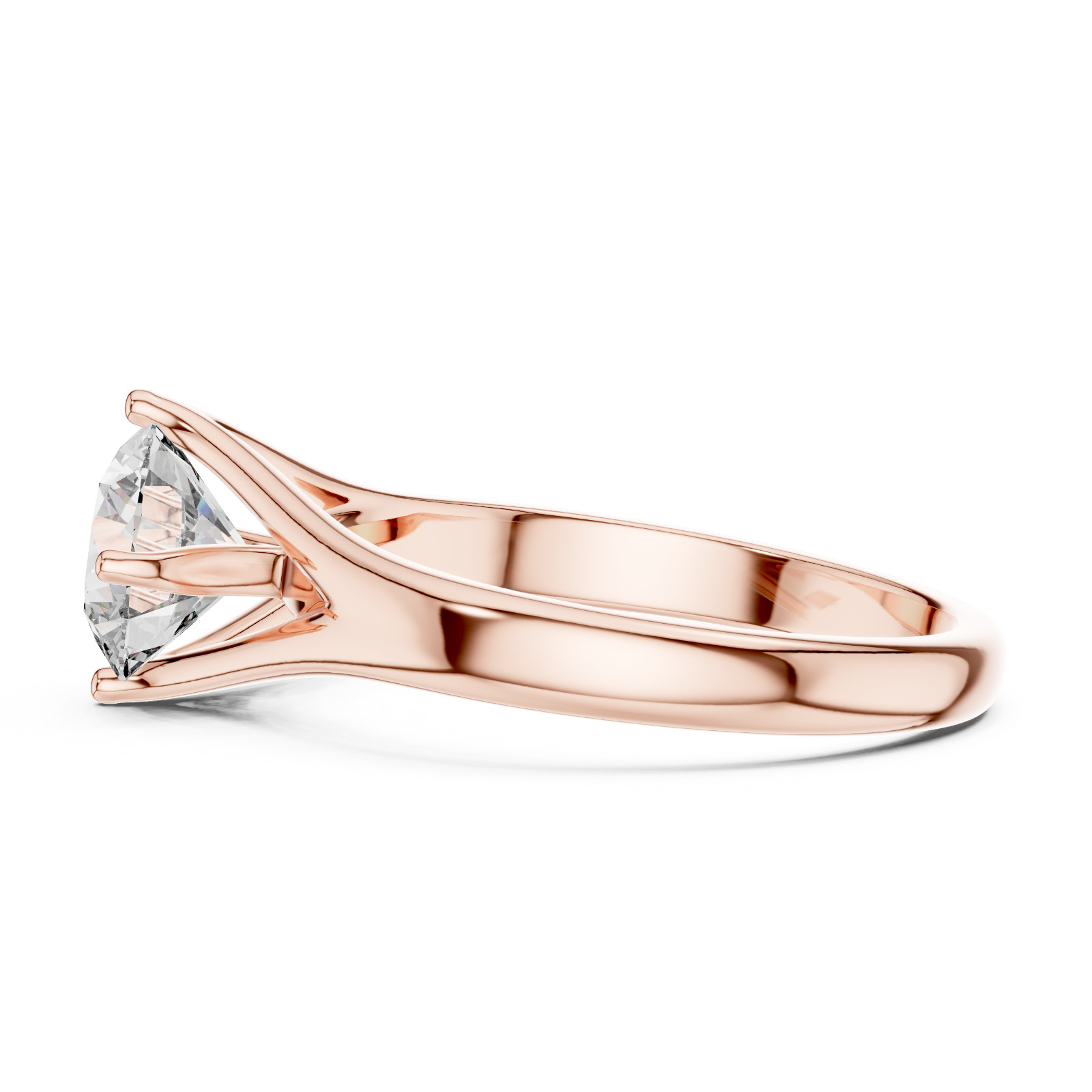 1 Ct Lab Grown Diamond IGI Certified Engagement Wedding Gold Ring 14 K F VVS