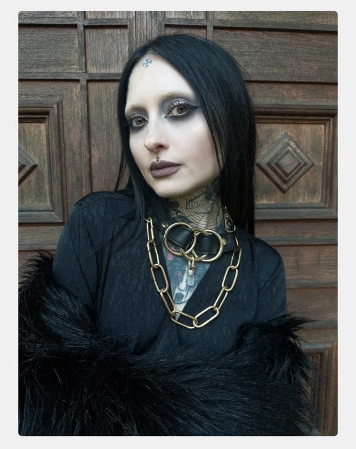 Tommy Vowles X Smith & Sun Aquamarine And Chain Infinity Vegan Leather Necklace