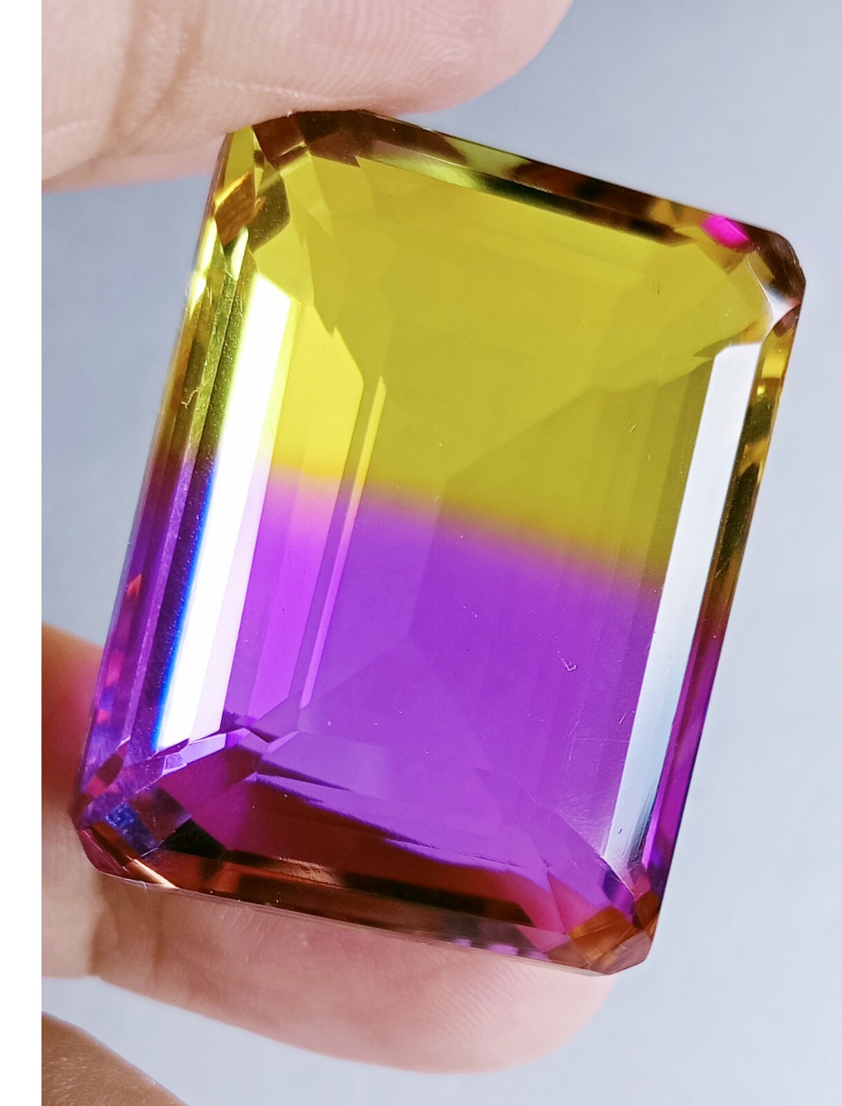 Tourmaline Bi-Colour Emerald Cut 105+ Ct Loose Certified Gemstone