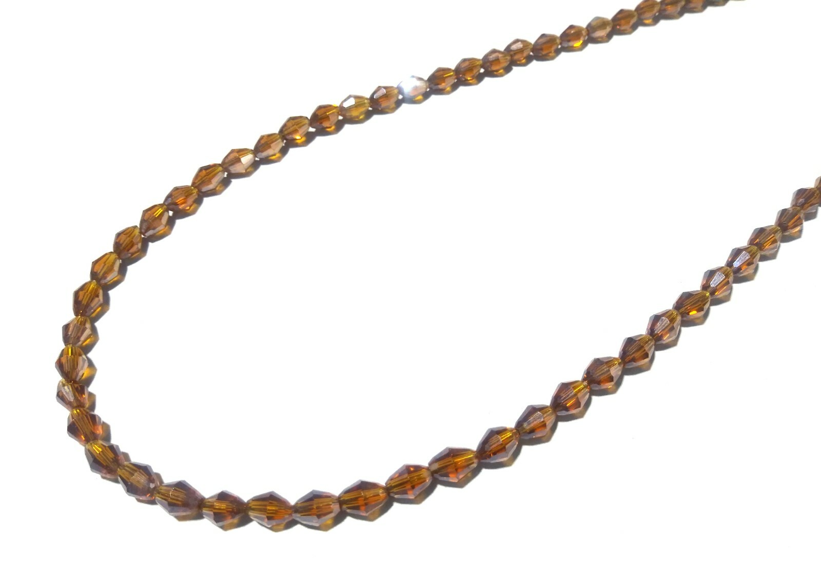 18″inch Necklace Mystic Brandy Citrine Quartz Barrel Faceted 4x6mm Hydro Beads
