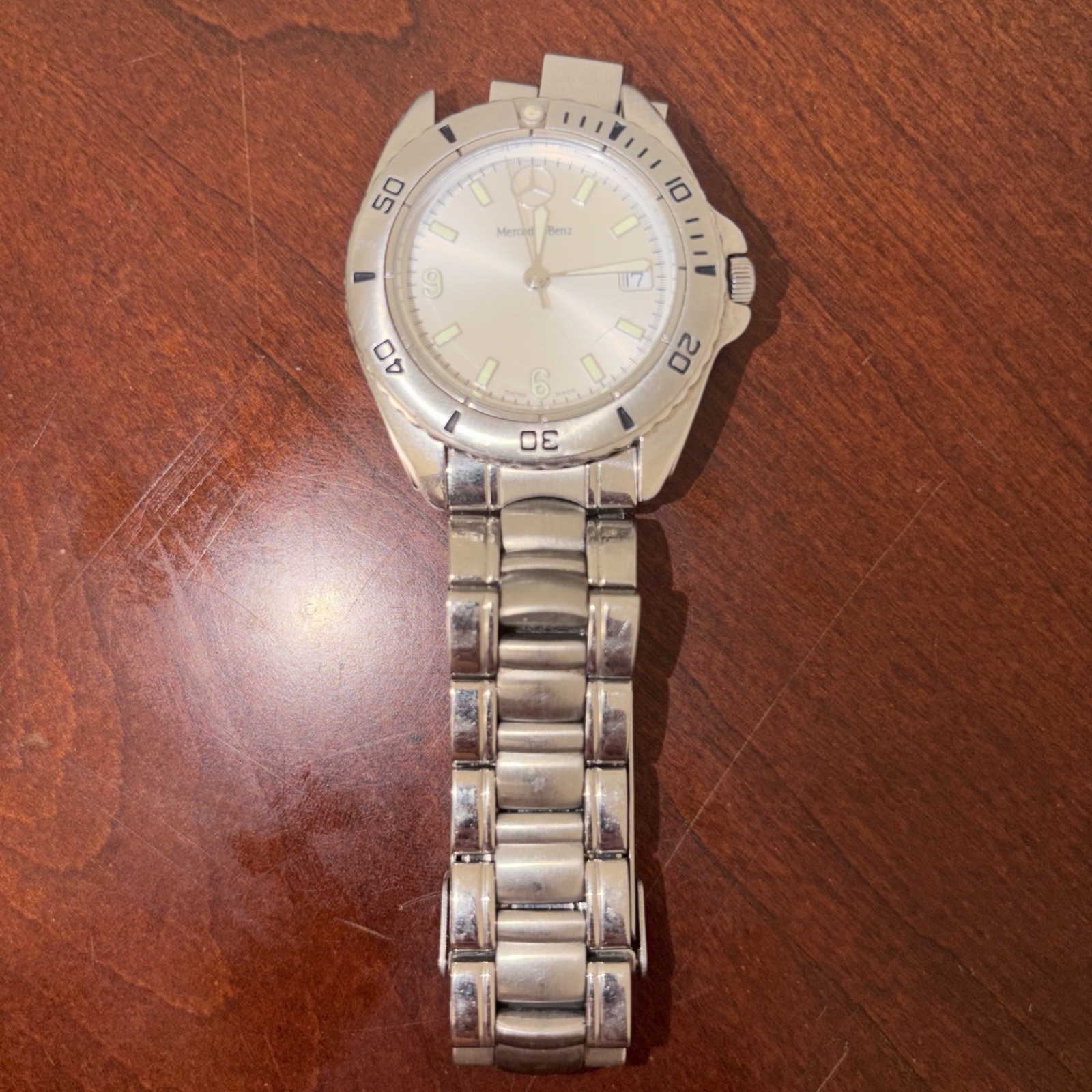 Mercedes Benz Vintage Watch Stainless Steel Swiss Made