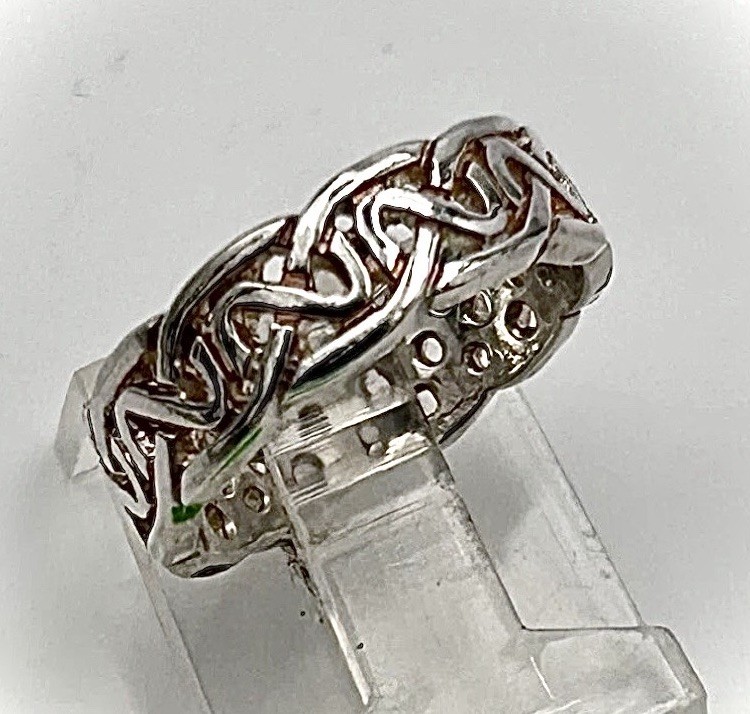 VTG Celtic Knot 925 Sterling Silver Irish Ring Dublin Heritage Interwoven Band