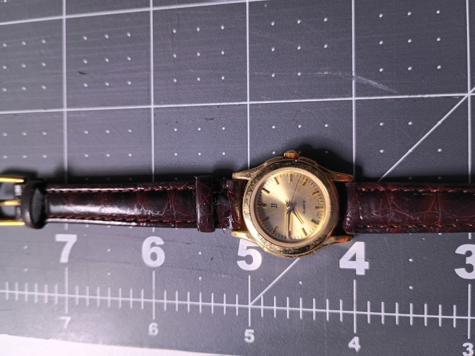 VINTAGE RARE ADVERTISING OF “JJ” GOLD PLATED Ladies/Unisex QUARTZ NEEDS A STRAP!