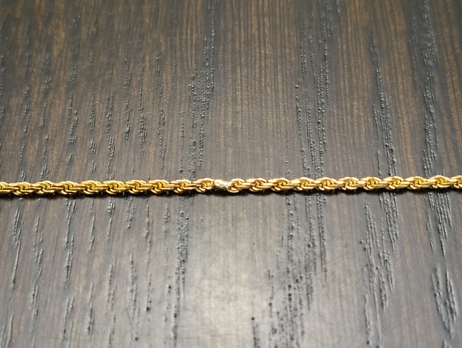 2MM 19 3/4″ 8 GRAMS OF 18K GOLD ROPE CHAIN REPAIRED