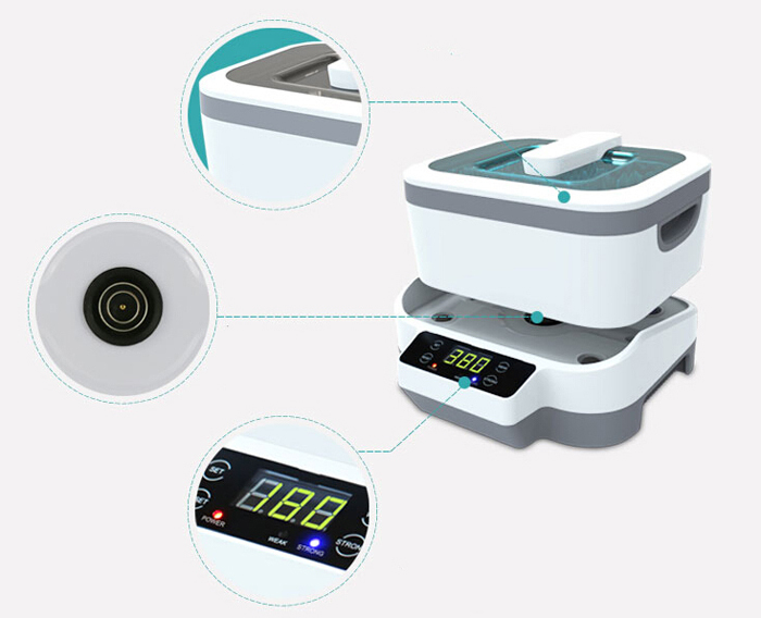 1.2L Cleaning Machine 220V Household Ultrasonic Cleaner Jewelry Watch Glass Tool