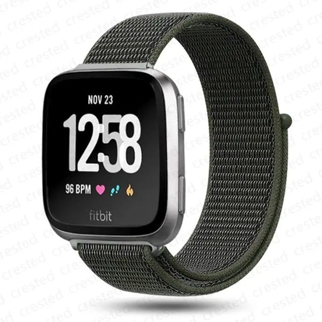 Woven Nylon Strap Sport Wristband Watch Band For Fitbit Versa 4 /3