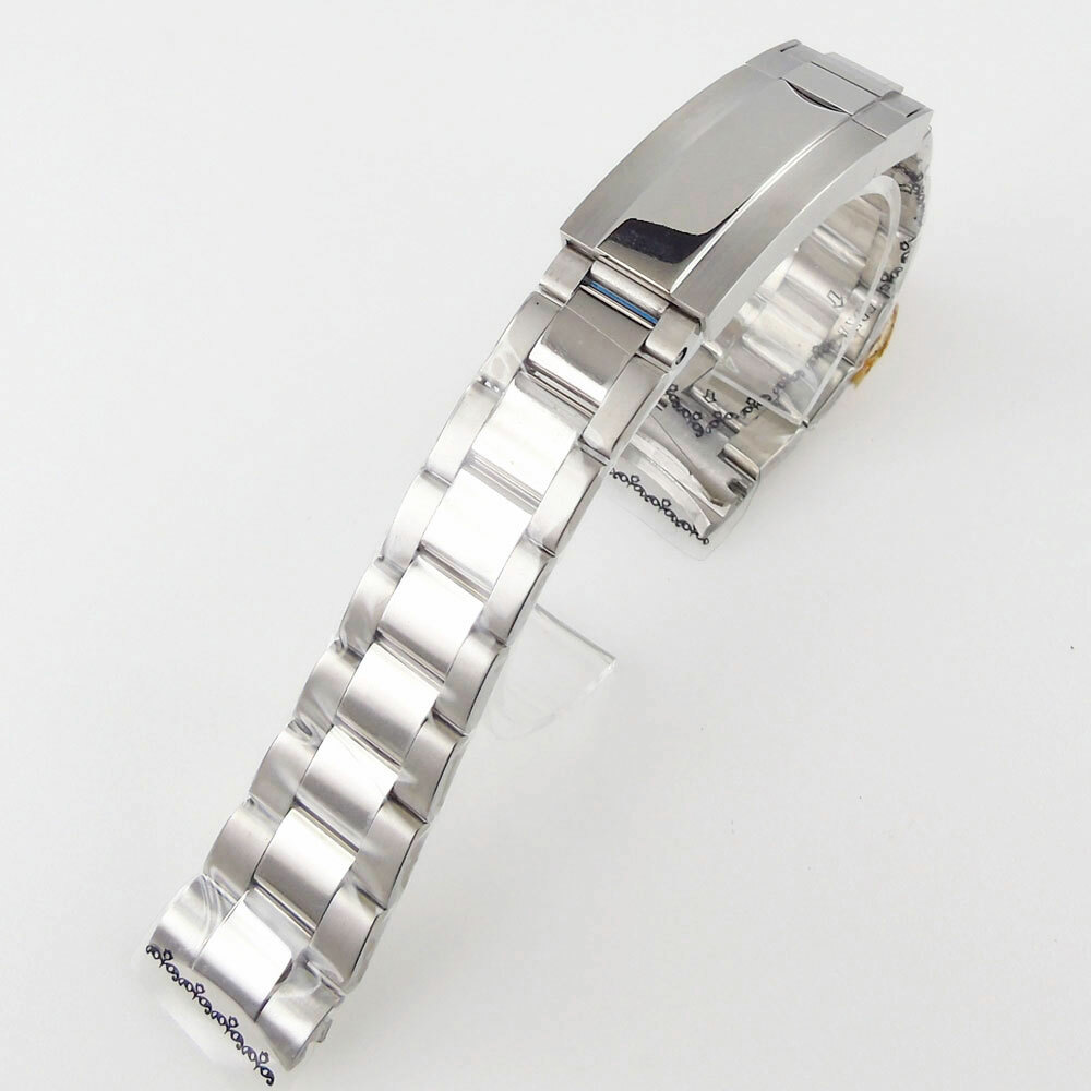 20mm 316L Steel Solid Jubilee Bracelet Fit 40mm Sub President Oyster Mens Watch