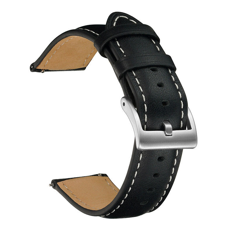 Quality Genuine Leather Watch Band Strap Business Wristband 14 16 18/20/22mm