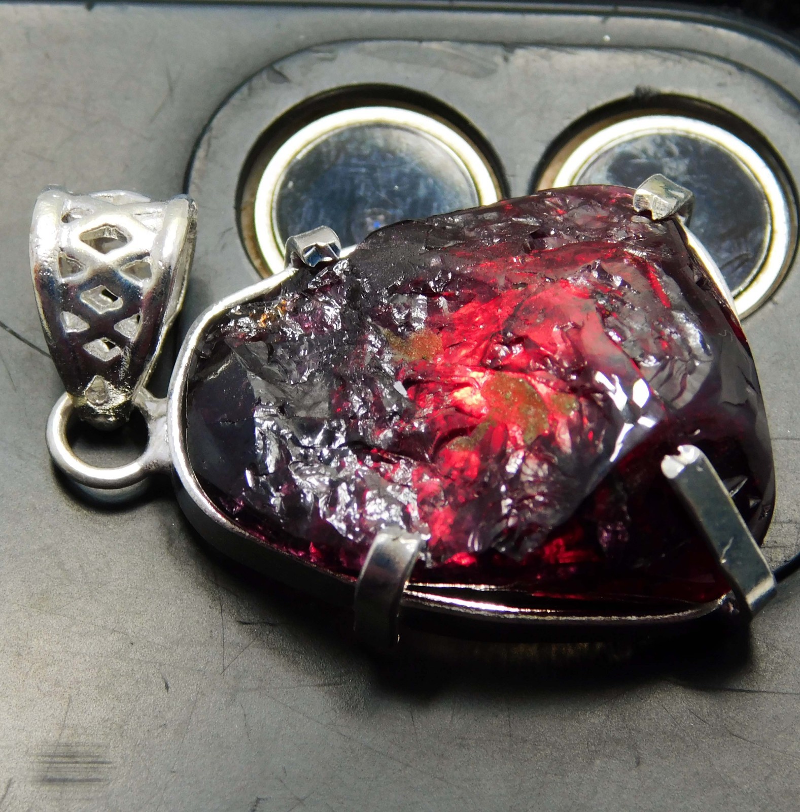 73.45 Ct Certified Natural PAINITE 925 Solid Silver Pendant Gemstone