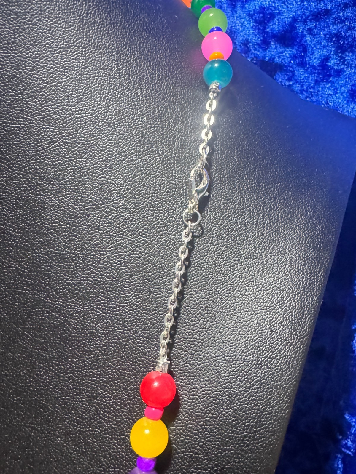 Tennis Necklace Multicolor High Quality 8mm Round Glass Beads for Kids / Teens