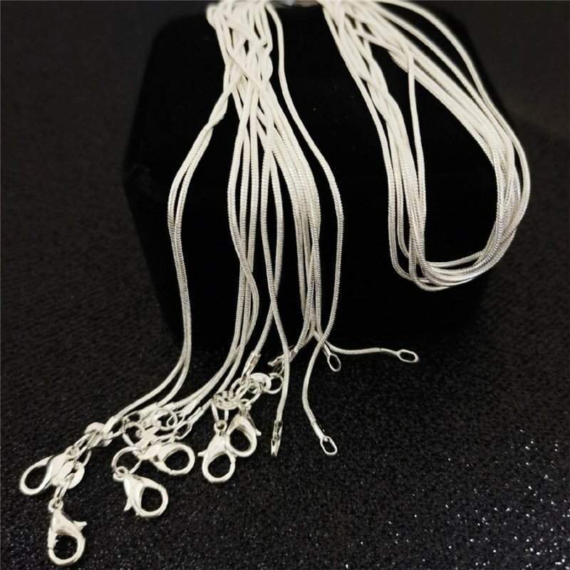 Lot 5/10Pcs 925 silver-plate 1MM Snake Chain Necklace For Pendant 16-24inch AAA