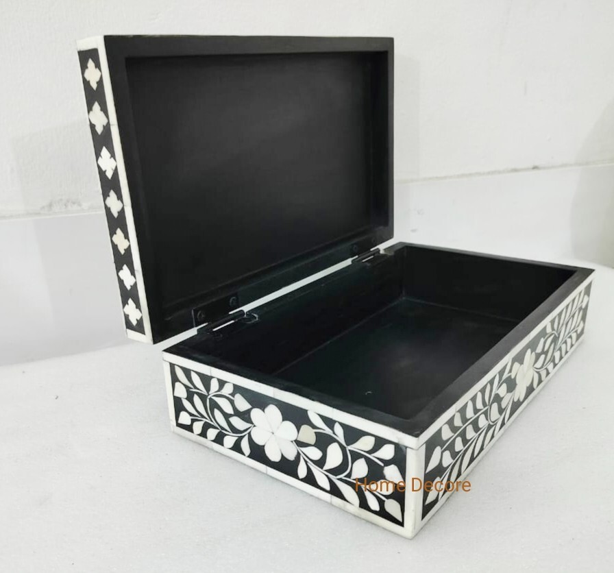 handmade bone inlay jewelry box, bone inlay box, bone inlay items, decor box,