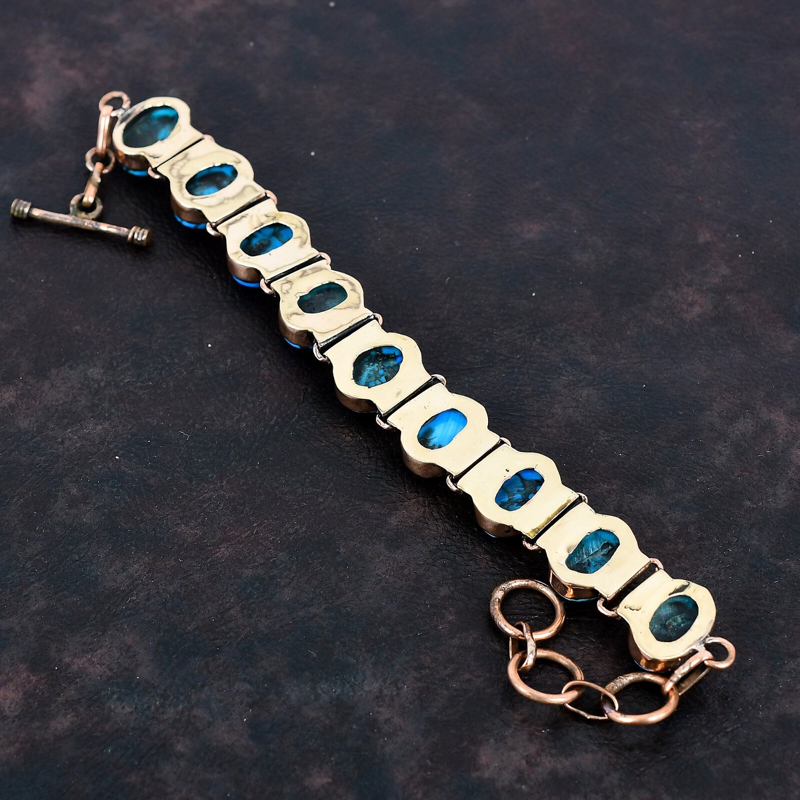 Memorial Day Deal Copper Tibetan Turquoise Gemstone New Chain Bracelet Jewelry