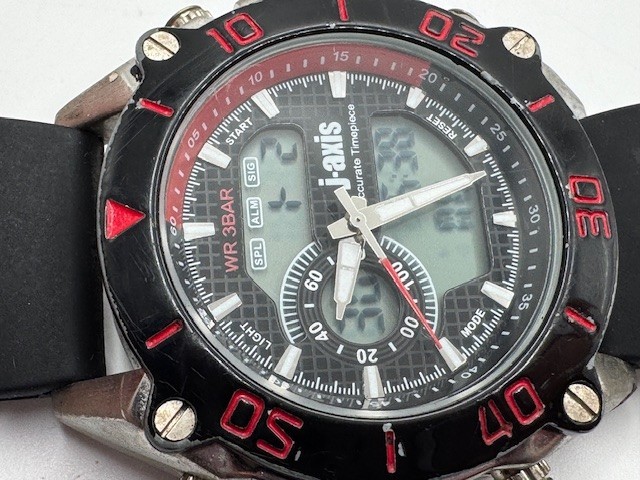 Men’s J-AXIS BG1046 Ana+Digi Quartz Sport Watch New Battery